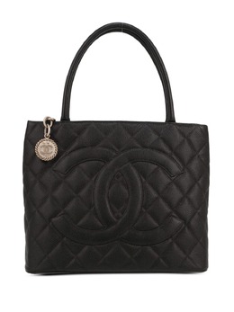 CHANEL Pre-Owned: Чёрная сумка-шоппер 