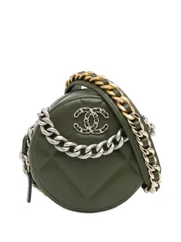 CHANEL Pre-Owned: Зелёный клатч 