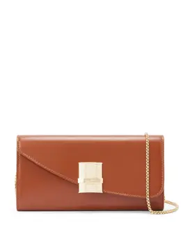 Ferragamo: Коричневый клатч 