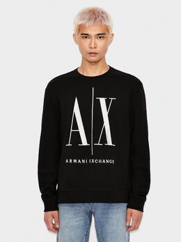 Armani Exchange: Чёрный свитшот 