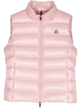 Moncler: Розовый жилет  Ghany