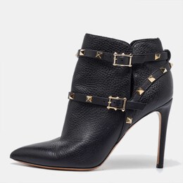 Valentino: Чёрные ботинки  Rockstud