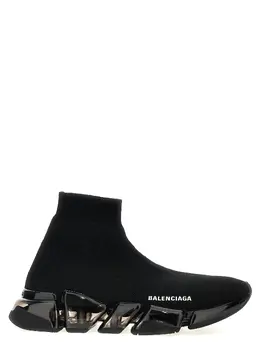 Balenciaga: Чёрные кроссовки  Speed.2