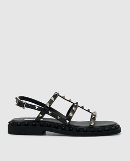 Valentino: Чёрные сандалии  Rockstud