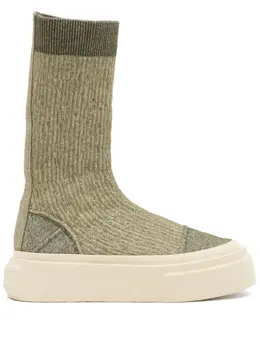 MM6 Maison Margiela: Зелёные кроссовки 
