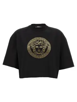 Versace: Хлопковая футболка  Medusa