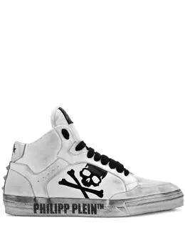 Philipp Plein: Белые кроссовки 