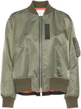 sacai: Куртка цвета хаки 