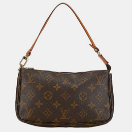 Louis Vuitton: Коричневая сумка  Pochette Accessoires