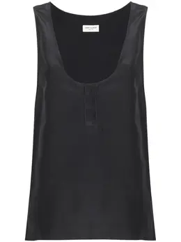 Saint Laurent: Шёлковая майка 