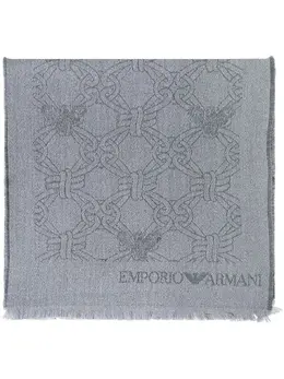 Emporio Armani: Шарф с принтом 