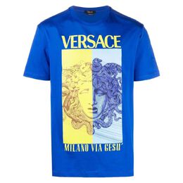 Versace: Хлопковая футболка  Medusa