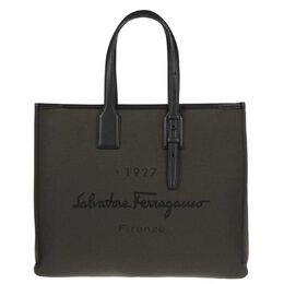 Salvatore Ferragamo: Сумка-шоппер  1927 Signature с принтом