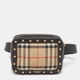 Burberry: Чёрная сумка  Belt