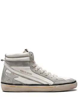 Golden Goose: Белые кроссовки  Slide
