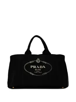 Prada Pre-Owned: Чёрная сумка-шоппер 