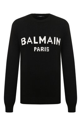 Balmain: Чёрный свитер 