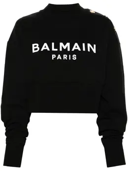 Balmain: Свитшот с принтом 