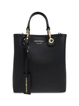 Emporio Armani: Чёрная сумка-шоппер 