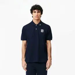 LACOSTE: Тёмное поло 