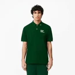 LACOSTE: Тёмное поло 