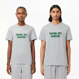 LACOSTE: Серая футболка 