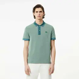 LACOSTE: Поло цвета хаки 