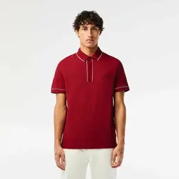 LACOSTE: Бордовое поло 