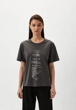 MM6 Maison Margiela: Серая футболка 