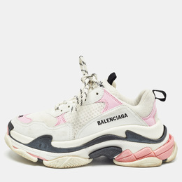 Balenciaga: Белые кроссовки  Triple S