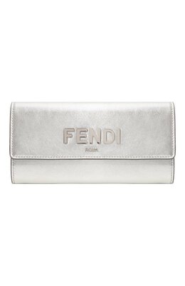 Fendi: Серебристый кошелёк 