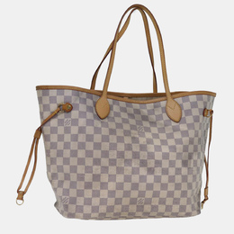 Louis Vuitton: Белая сумка-шоппер  Neverfull