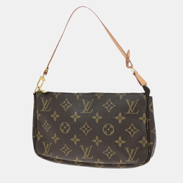 Louis Vuitton: Коричневый клатч  Pochette Accessoires