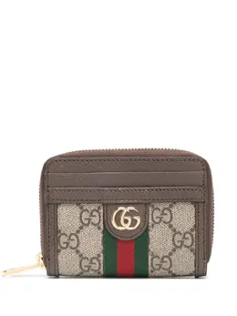 Gucci: Коричневый кошелёк  Ophidia GG