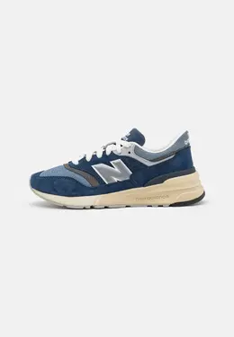 New Balance: Синие кроссовки 