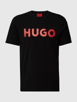 HUGO BOSS: Чёрная футболка 