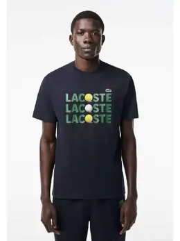 Lacoste: Синяя футболка 