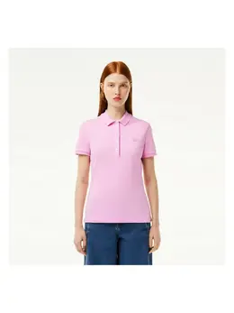 Lacoste: Розовая футболка 