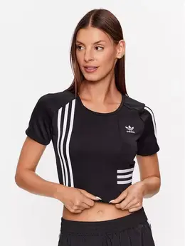 Adidas: Чёрная футболка 