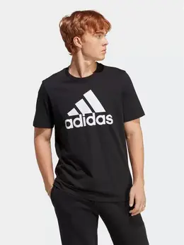 Adidas: Чёрная футболка 