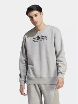 Adidas: Серый свитшот 