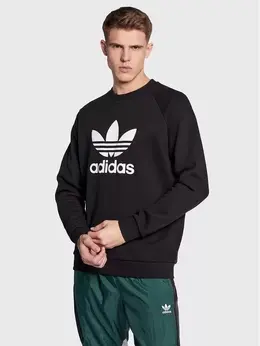 Adidas: Чёрный свитшот 