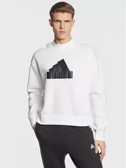 Adidas: Белый свитшот 