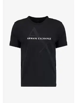 Armani Exchange: Чёрная футболка 