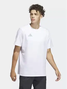 Adidas: Белая футболка 