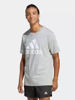 Adidas: Серая футболка 