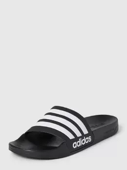 Adidas: Чёрные шлёпанцы 