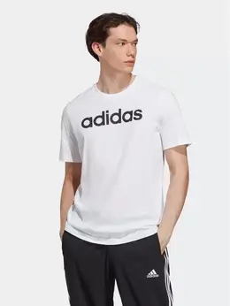 Adidas: Белая футболка 