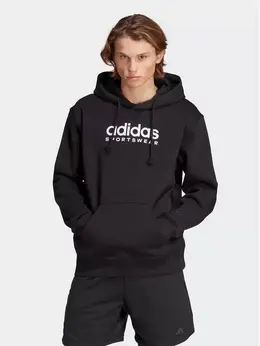 Adidas: Чёрная толстовка 