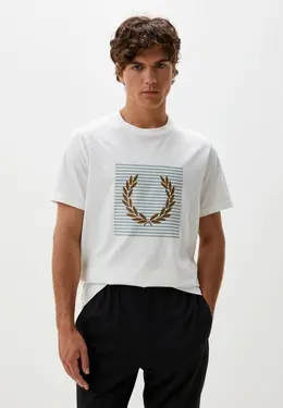 Fred Perry: Белая футболка 